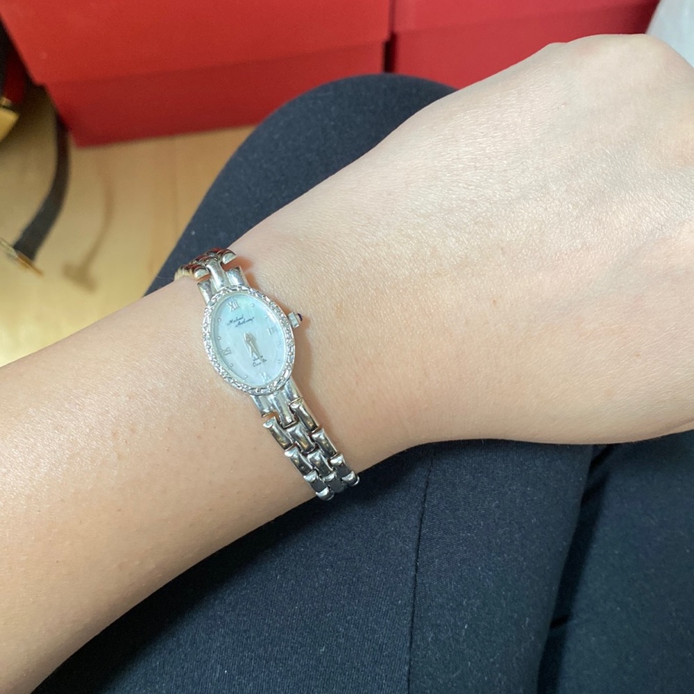 Michael Anthony 14k gold watch with diamonds